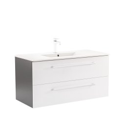 Dulap inferior Vario Clam 100 cu lavoar antracit-alb
