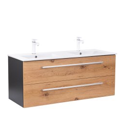 Dulap inferior Vario Clam 120 cu lavoar antracit-stejar