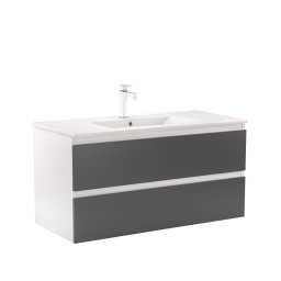 Dulap inferior Vario Forte 100 cu lavoar alb-antracit