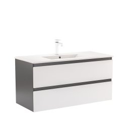 Dulap inferior Vario Forte 100 cu lavoar antracit-alb