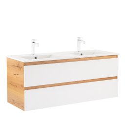Dulap inferior Vario Forte 120 cu lavoar stejar-alb