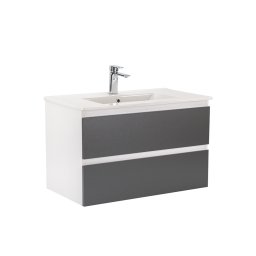 Dulap inferior Vario Forte 80 cu lavoar alb-antracit