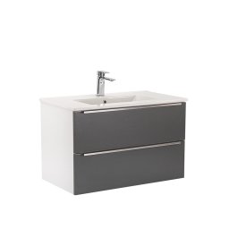 Dulap inferior Vario Trim 80 cu lavoar alb-antracit