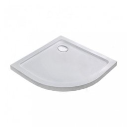 Cădiță de duș acrilică joasă curbată Modena Slim, dimensiune 80x80x5,5 cm