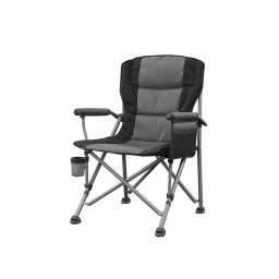 Leziter Comfort Plus scaun de pescuit cu braț și suport pentru pahare gri
