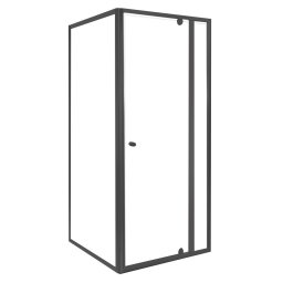 Flexi colț montat unghiular cabină de duș 80x80 cm fără tavă de duș negru