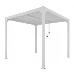 Pergola LUXE 4x4m cu iluminare LED albă