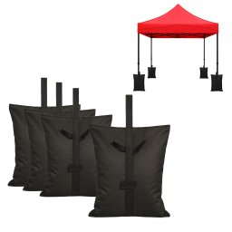 Garden gazebo reîncărcabilă greutate piedestal 4 bucăți negru