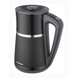 Fierbator electric Heinner HEK-D22002WBK, 1850-2200W, 1.7L, perete dublu, display LCD, 5 setari temperatura, oprire automata, Negru