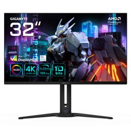 Gigabyte AORUS FO32U gaming monitor diagonala 31.5", 699.48 x 394.73 mm, OLED, Anti-Reflection, Rezolutie: 3840 x 2160 (UHD), Luminozitate: 250 cd/m2, Contrast: 1.5M:1, Unghi vizualizare: 178°(H)/178°(V), Timp raspuns: 0.03ms GTG, Refresh rate: 165Hz, Fli