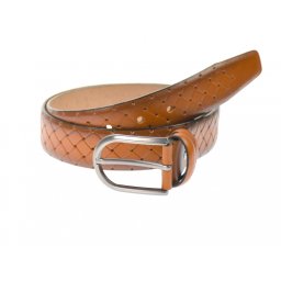 Curea barbati eleganta din piele naturala maro 3.5 cm DR236CON