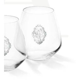 Set 2 pahare Acqua Atelier Arabesque Silver Plated by Chinelli, made in Italy