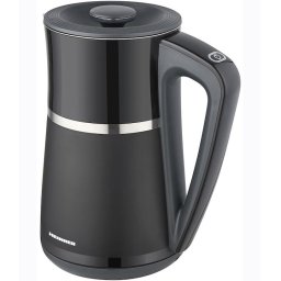 Fierbator Fierbator electric HEK-D22002WBK 2200w, capacitate 1.7l, afisaj LCD, comanda electronica, oprire automata, 5 trepte de temperatura, Negru