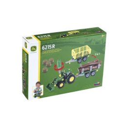 Tractor John Deere pentru virare cu 2 remorci