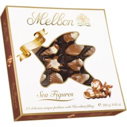 Praline MELBON, Fructe de mare cu crema de alune, 250 g