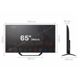 Televizor Tesla Google TV DLED 65E655BUS, 165 cm, UHD, blackDVB-T/T2/C/S/S2, 250cd/m2, VESA 200x499 mm