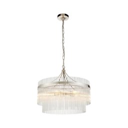 Endon 104112 - Candelabru suspendat MARIETTA 5xE14/7W/230V crom lucios/sticlă clară