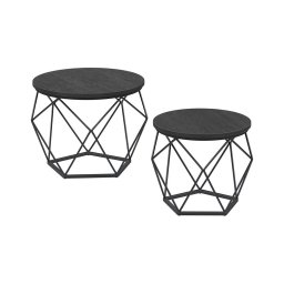 Set 2 mese de cafea TALIA, negre