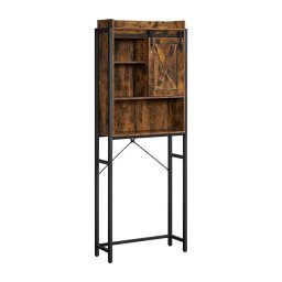 Etajeră pentru baie RENARO, maro/negru