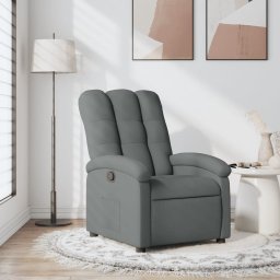 Fotoliu rabatabil gri închis, material textil GartenMobel Dekor
