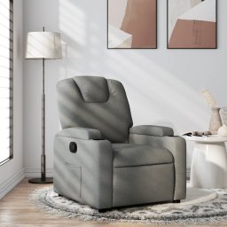 Fotoliu rabatabil gri închis, material textil GartenMobel Dekor