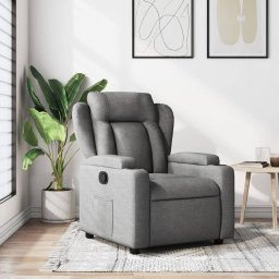 Fotoliu rabatabil gri închis, material textil GartenMobel Dekor