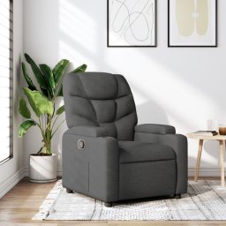 Fotoliu rabatabil gri închis, material textil GartenMobel Dekor