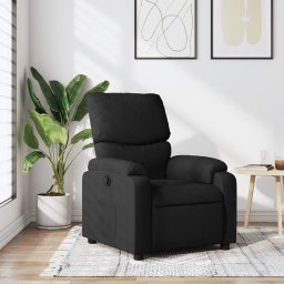 Fotoliu rabatabil din material textil negru GartenMobel Dekor