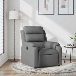 Fotoliu rabatabil gri închis, material textil GartenMobel Dekor