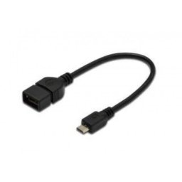 USB adapter cable, OTG, micro B/M - A/F