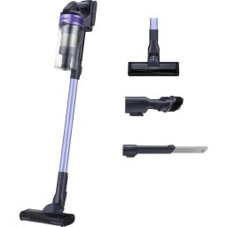 Aspirator vertical Samsung Jet VS15A6031R4/GE, 0.8l, Multi Ciclonic, 21.6V, 410W, Digital Inverter, Baterie Li-Ion, Filtrare 99.999%, Perie Jet Fit, Motor Digital Inverter, Autonomie 40 min, Violet