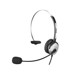 Sandberg 326-11 casca audio & casca cu microfon Casti Prin cablu Banda de fixare pe cap Birou/Call center Negru, Argint (326-11)