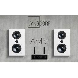 Sistem Stereo 200W cu boxe Lyngdorf FR-1 + Amplificator cu streamer 24bit / 192kHz Arylic S50+