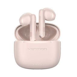 Casca Vention, wireless, tip butoni, utilizare smartphone, BT 5.3, mic pe casca, USB-C, acumulator charging case 300mAh,durata baterie pana la 30h, roz "NBHP0" - 6922794775862