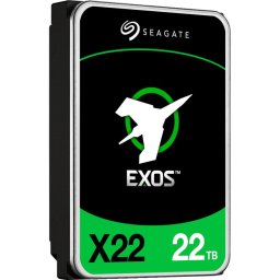 Hard Disk Seagate Exos X22, 22 TB, 3.5", interfata SATA 6 Gb/s, 7.200 rpm, 512 MB, Design sigilat cu heliu, SuperParity, continut scazut de halogeni, PowerChoice Idle, PowerBalance, protectie organica a suprafetei