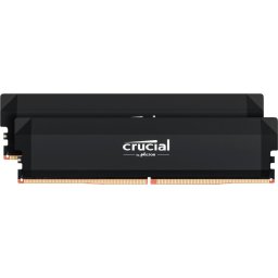 Kit dual memorie RAM Crucial PRO OC, Capacitate 64GB DDR5 (2x 32 GB), Frecventa 6000, CL - 40, Negru