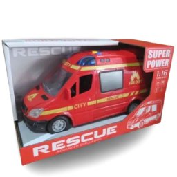 Camion de pompieri cu efecte de lumină și sunet, 1:16