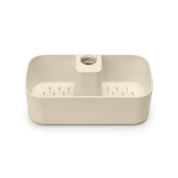 Organizator pentru dus Brabantia ReNew 1006272, 7.5x13.3x24.4 cm, Orificii scurgere apa, Rezistent la coroziune, Bej