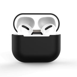 Husa Case for AirPods 2 / AirPods 1 silicone soft cover for headphones black (case C)