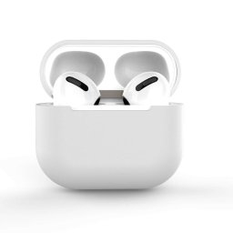 Husa Case for AirPods 2 / AirPods 1 silicone soft cover for headphones white (case C)