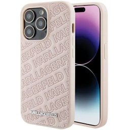 Husa Karl Lagerfeld Quilted K Pattern case for iPhone 15 Pro Max - pink