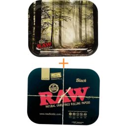 Raw Black Set Tava de rulat Raw Forest + Capac magnetic 34 x 27,5cm
