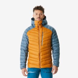 Geacă umplutură din puf Alpinism Galben Gri Bărbați