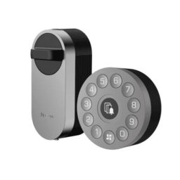 Incuietoare smart cu tastatura DL01S Ezviz CS-DL01S/DL01CP, sonerie incorporata, alarma, compatibila cu Gateway A3, 2 baterii AA, IP56
