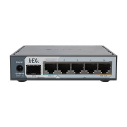 Router hEX, 5 porturi RJ45 Gigabit, 1 x SFP 2.5G, 1 x PoE Out, USB, PoE In - MikroTik E60iUGS