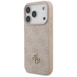 Husa silicon iPhone 17 Pro Guess - 4G Small and Classic Logo MagSafe Pink