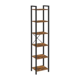 Bibliotecă NAVARO 40 x 179 x 30 cm, maro/negru