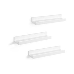Set de 3 rafturi de perete SHELFY, albe