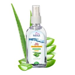 Gel spray antibacterian cu Aloe Vera, biocid, Minut, 80 ml