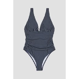 Costum de baie dintr-o singură piesă pentru femei cu dungi